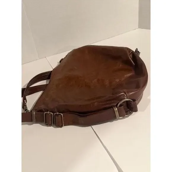 VTG GENUINE LEATHER ROUGH AND TUMBLE NATASHA DURHAM SHOULDER BAG BROWN CHEETAH - Picture 9 of 9